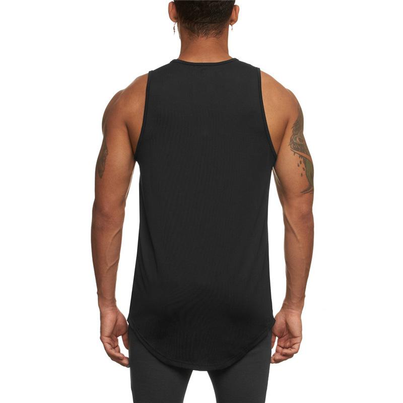 Men'S Summer New Style Men'S Thin Breathable Sports Fitness Sleeveless Knitted Shirt Casual Loose Knitted Tank Top