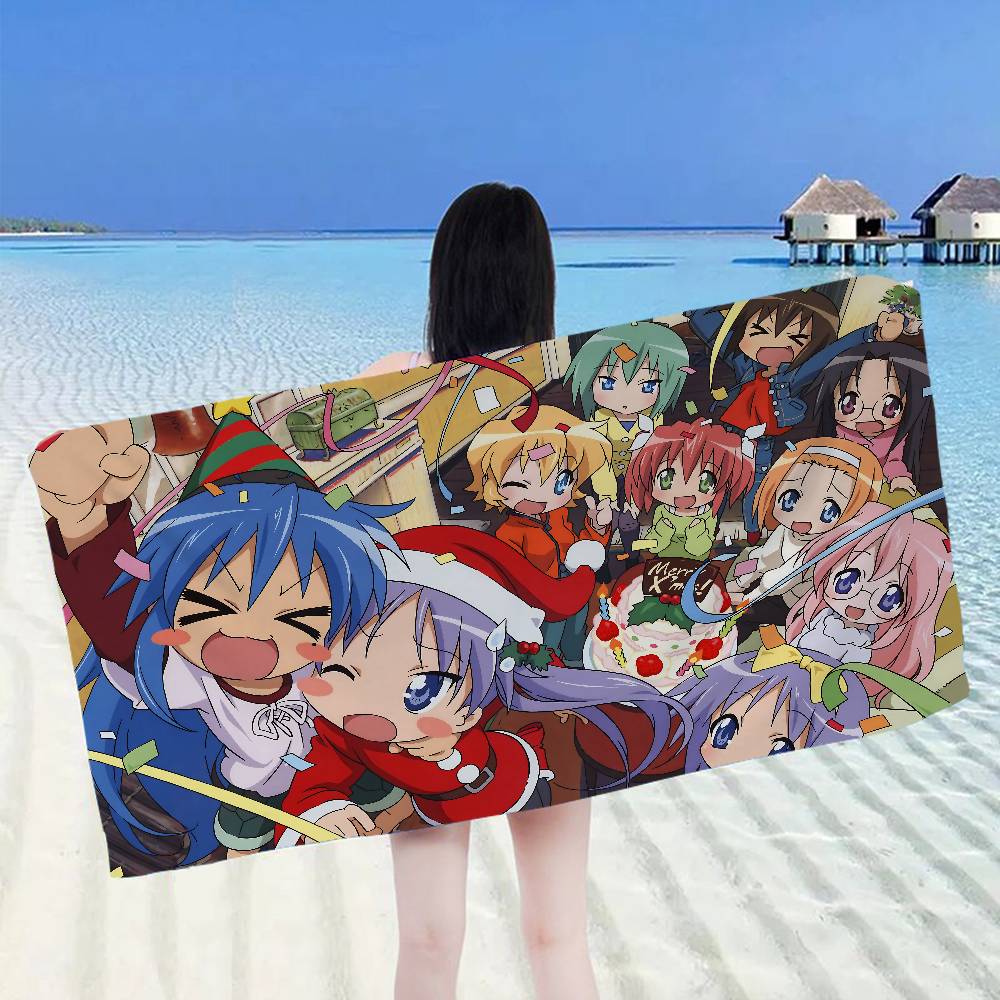 Anime Lucky Star Microfiber Beach Towel Absorbent Quick dry Soft Yoga Swimming Resort Mountain Climbing Towel