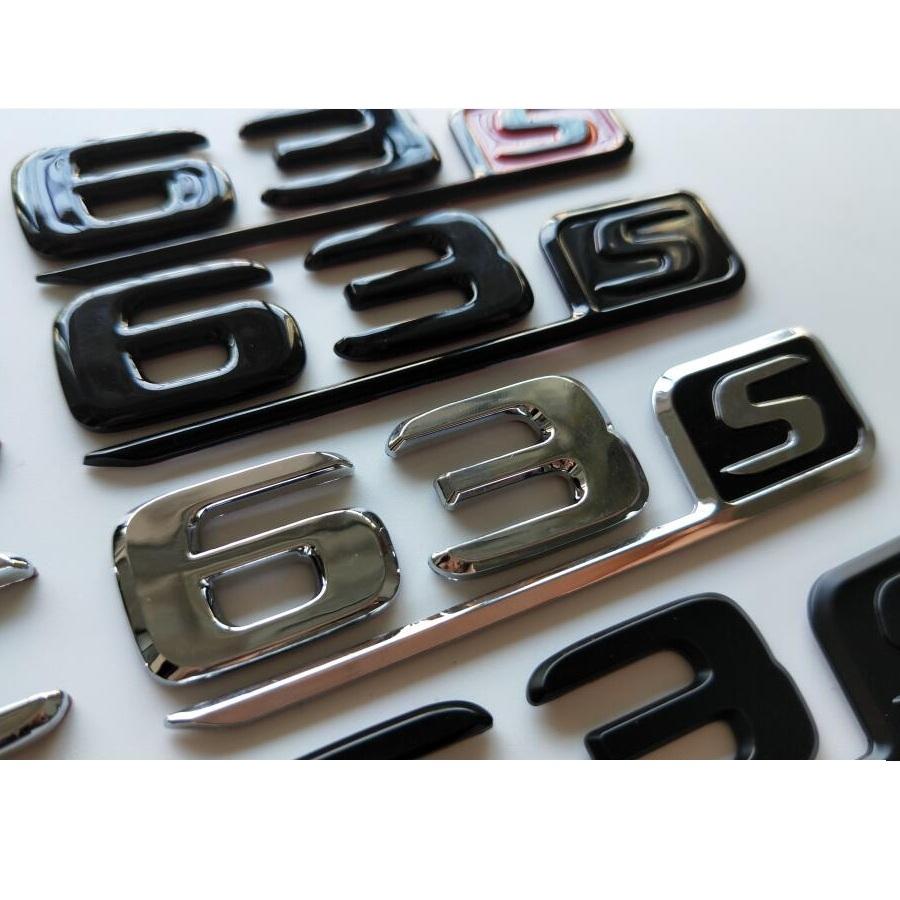 Chrome Black Letters Number Trunk Badges Emblems Sticker for Mercedes Benz C218 C257 X218 CLS63s AMG