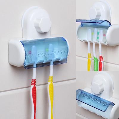 Toothbrush Spinbrush Plastic Suction 5 Toothbrush Holder Wall Mount Stand Rack Home Bathroom Accessories