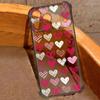 Love Heart Painted Print Silicone Phone Case For iPhone 17 Pro Max 16 15 14 Pro Max 13 12 Pro 11 Shockproof Soft TPU Clear Cover