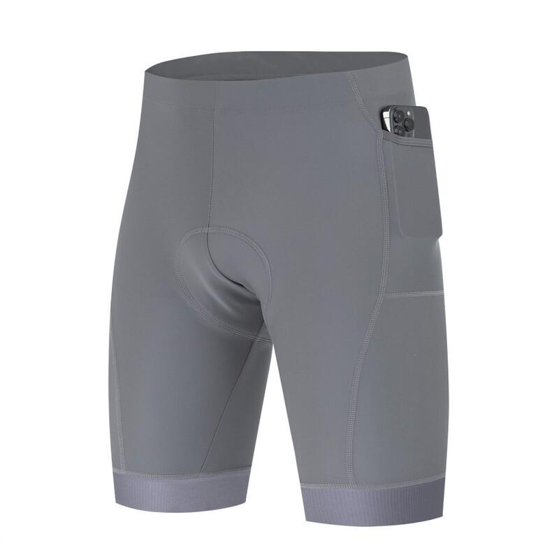 Men Women Cycling Shorts With Gel Pad Quick Dry Bike Pants Side Pockets Rear Zipper Pocket