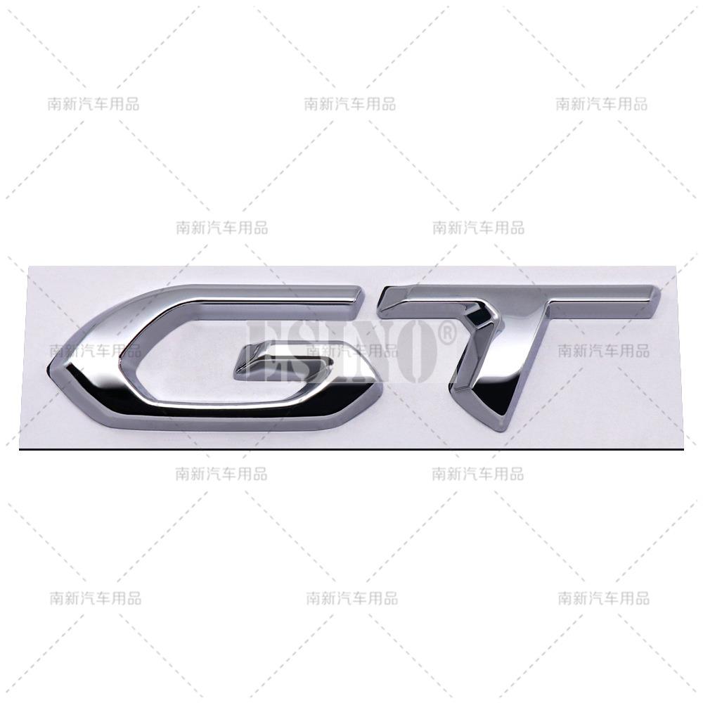 Car Styling GT 3D Metal Chrome Zinc Alloy Emblem Car Badge Body Fender Adhesive Emblem for Peugeot GT RCZ 308 508 3008 5008
