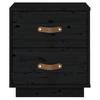Vidaxl Szafki Nocne, 2 Szt., Czarne, 40X34X45 Cm, Lite Drewno Sosnowe