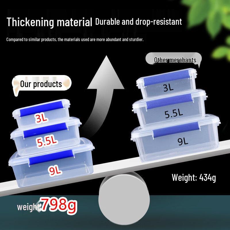 ZISIZ Plastic Commercial Food Storage Container