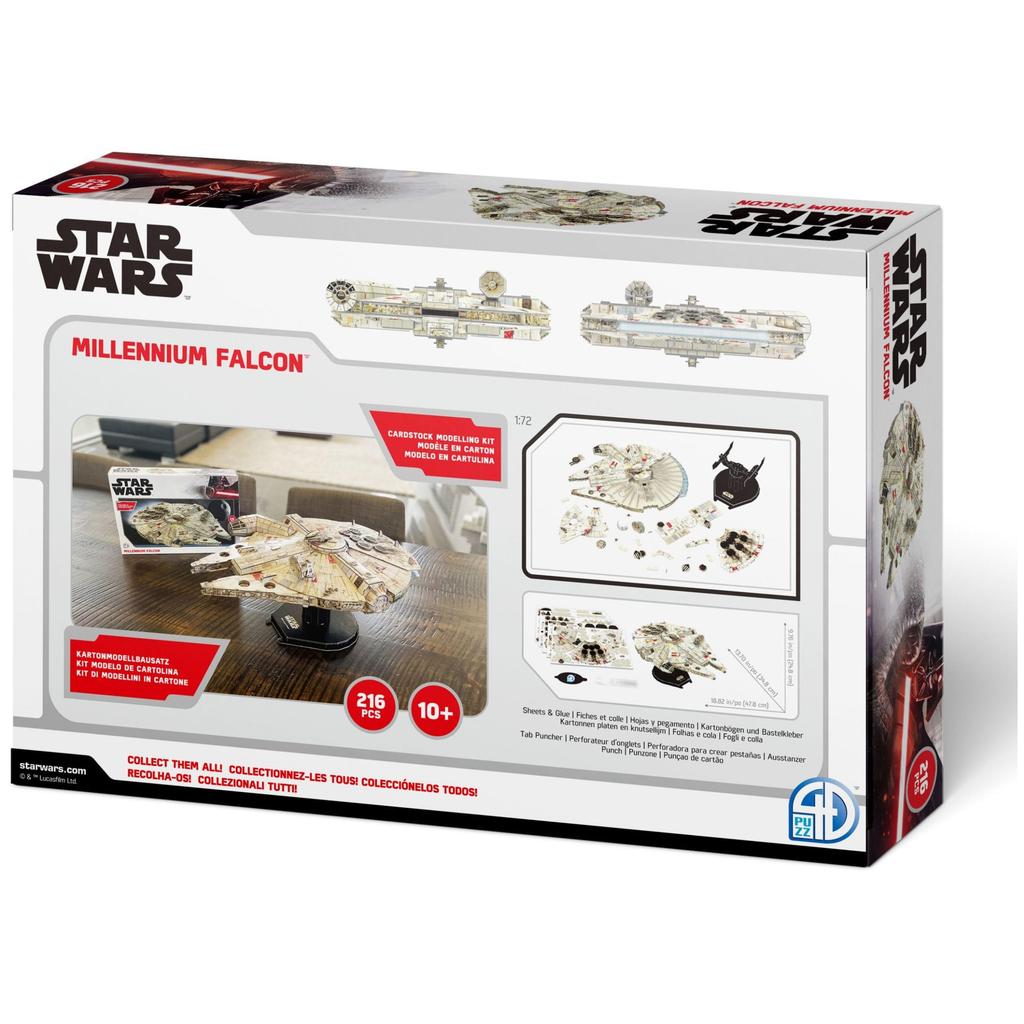 4D Cityscape Star Wars 3D Paper Model Kit (Millennium Falcon)