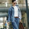 Giovanni Valentino Women's Loose Fit Denim Shirt Jacket