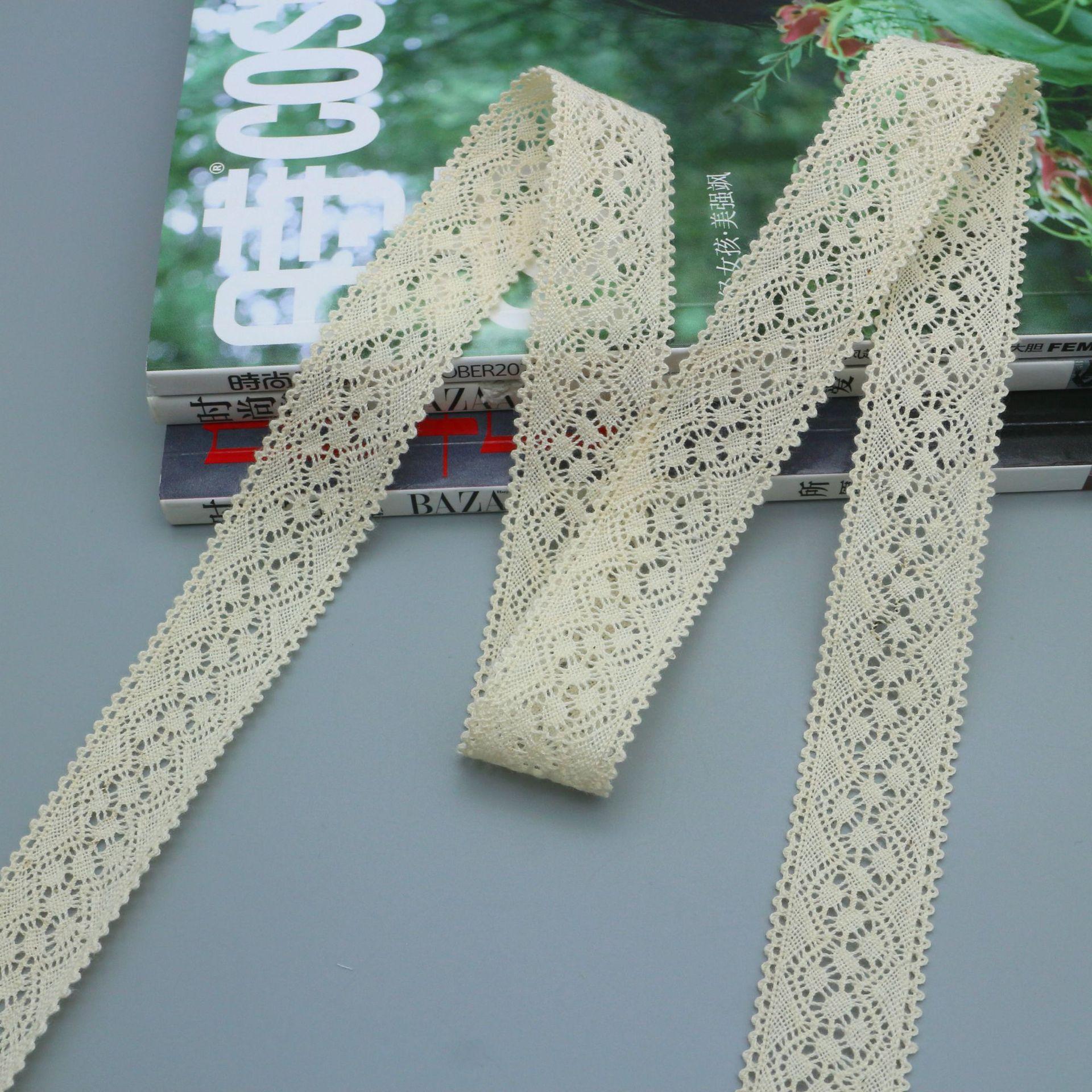 

Cotton Thread Lace Tablecloth Handmade Hanfu Decorative Accessories Lace Exquisite Hollow Lace Accessories Lace S01D