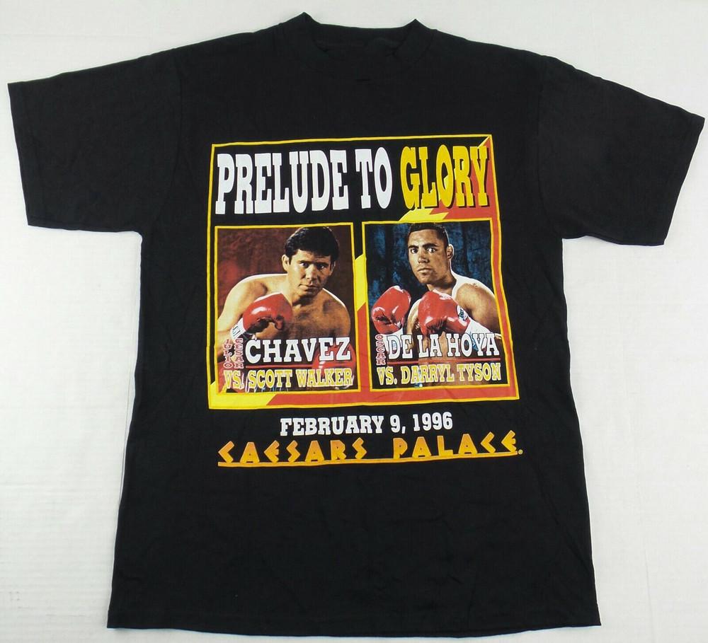 Tultex Julio Cesar Chavez Vs Oscar De La Hoya Boxing TShirt AR094 Unisex T-Shirt S