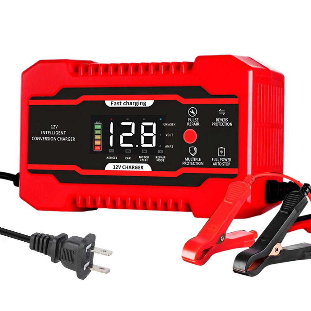 Battery Maintenance Multiple Protection 12V 6A For Car SUV Motorcycle Truck Universal Car Battery Charger Digital LCD Display