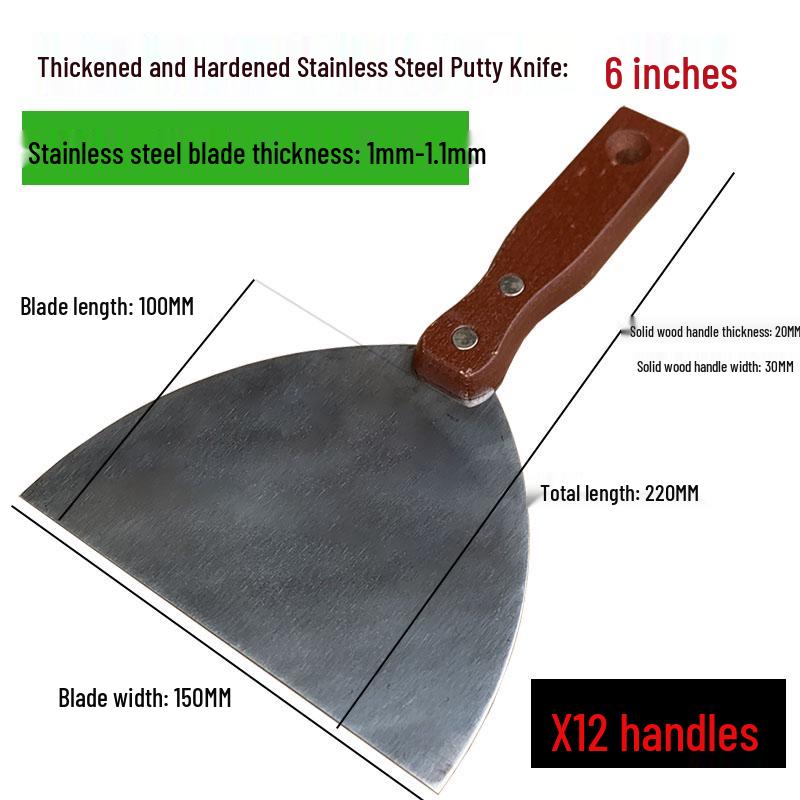 Stainless Steel Putty Knife Set: Scraper, Trowel, and Spatula for Painting and Wall Repair
