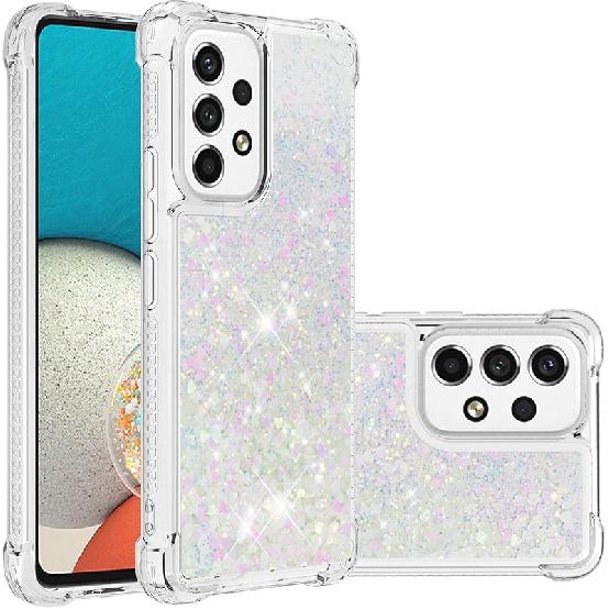 Bling Glitter Case for Samsung Galaxy A53 5G Case, Galaxy A53 5G Case Quicksand Soft Silicone TPU Shockproof Bumper Protective Case Compatible for