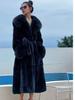Abrigo de Invierno para Mujer Moda 9 Colores Talla Grande Abrigo Chaqueta de Lujo Abrigo de Piel Abrigo Cálido para Señoras Ropa de Exterior