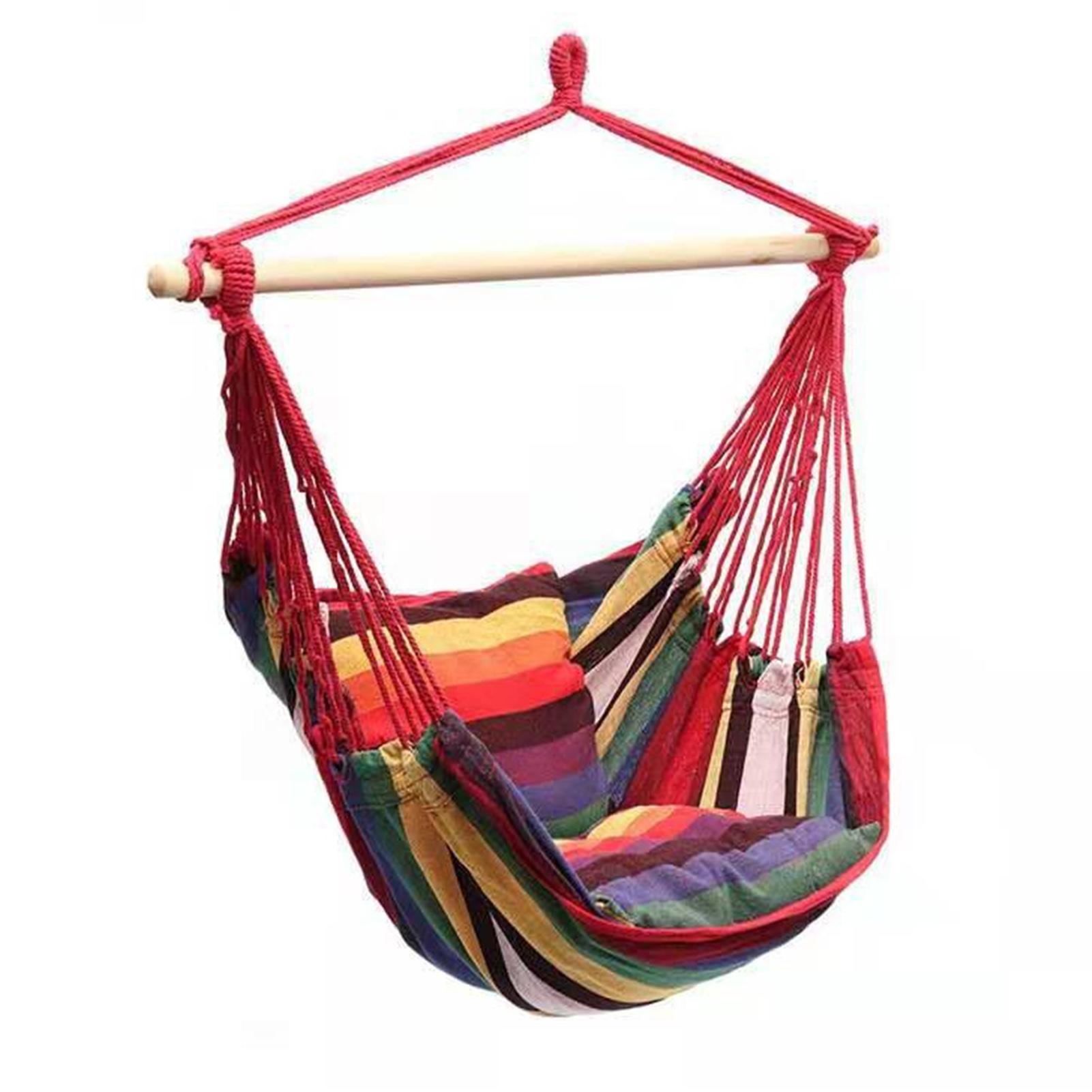 

Hammock Chair Hanging Rope Swing Hanging Hammock Chair for Bedrooms Balconies Courtyards Gardens