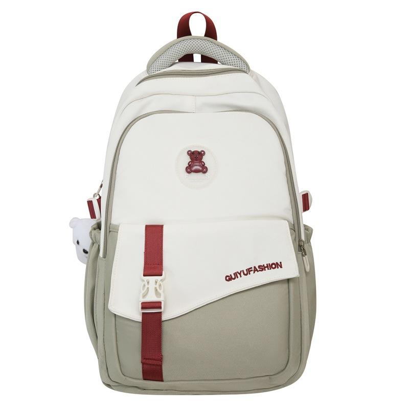 

Backpack for Women Large Capacity New Style Student Schoolbag for Women Middle School Students Contrast Backpack Casual Lightweight Schoolbag Without pendant