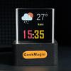 2025 New GeekMagic Crystal Cube Photo Display Holographic Desktop Smart Weather Station Digital Clock with GIF Animations Album