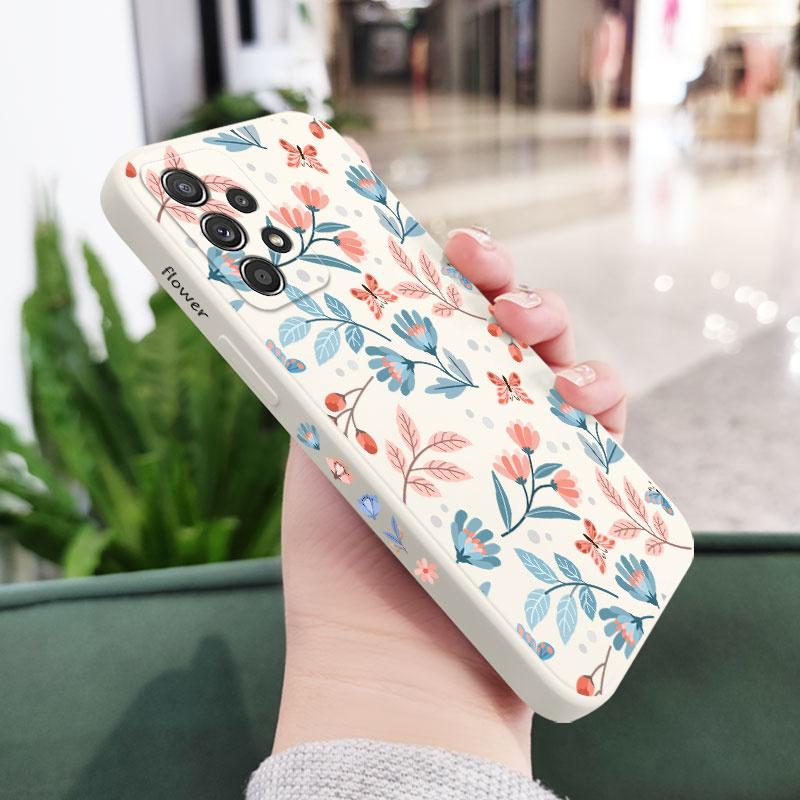 Romantic Garden Case For Samsung A54 A34 A24 A56 A36 A26 A17 A16 A14 A73 A53 A33 A23 A13 A72 A52 A32 A15 A25 A35 A55 A07 A06 5G