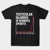 Mărime Asiatică Bărbați Tricou Negru cu Imprimeu Leziuni Testiculare La Sporturile Femeiești Imprimeu Fără Tăiere Tricou din Bumbac