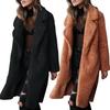 Damen Oversize-Mantel Einfarbig Einreihig Herbst Winter Dicke Knöpfe Übermantel für das Büro