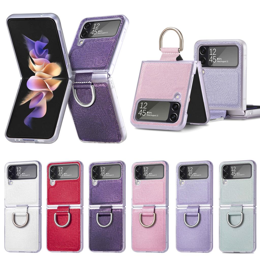 Anti -Scratch Ring Holder Fashion Case For Samsung Galaxy Z Flip4 Flip 4 5g Flip3 Flip 3 Protective Cover For Samsung Z Flip 4