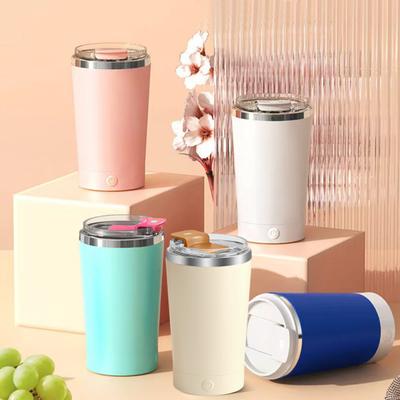 Samomíchací hrnek na kávu 400ml Automatický magnetický míchací hrnek z nerezové oceli Míchací hrnek