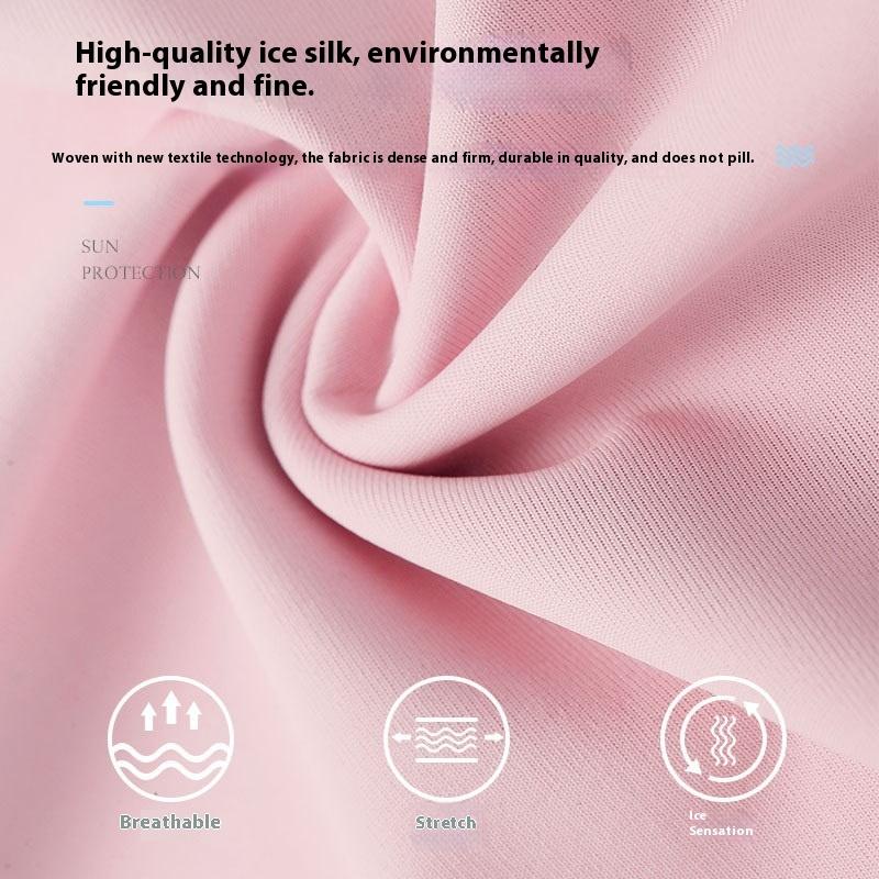 Pro Uv Protection Gloves For Nail Art Gel Nail Lamp Sunscreen Gloves Fingerless Hand Sun Care Thin Cool Ice Silk Silky Sun Glove