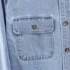 Unisex Washed Denim Long-Sleeve Loose Shirt, Casual Spring/Autumn Outerwear