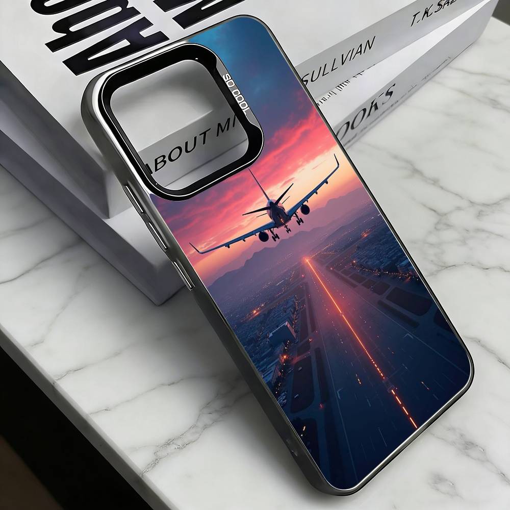 

a-Airplane p-Plane Phone Case For iPhone 17,16,15,14,13,12,11 Plus,Pro Max,XS,Colorful Silver Phone case Funda Cover iPhone16se4