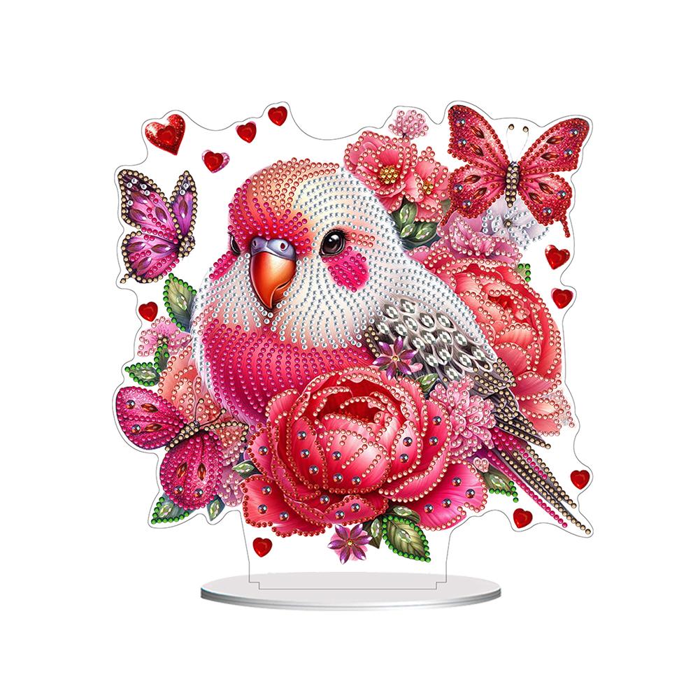 

Acrylic Special Shape Owls Diamond Painting Tabletop Ornaments Kit 5D DIY Diamond Art Tabletop Decorations for Home Office Decor
