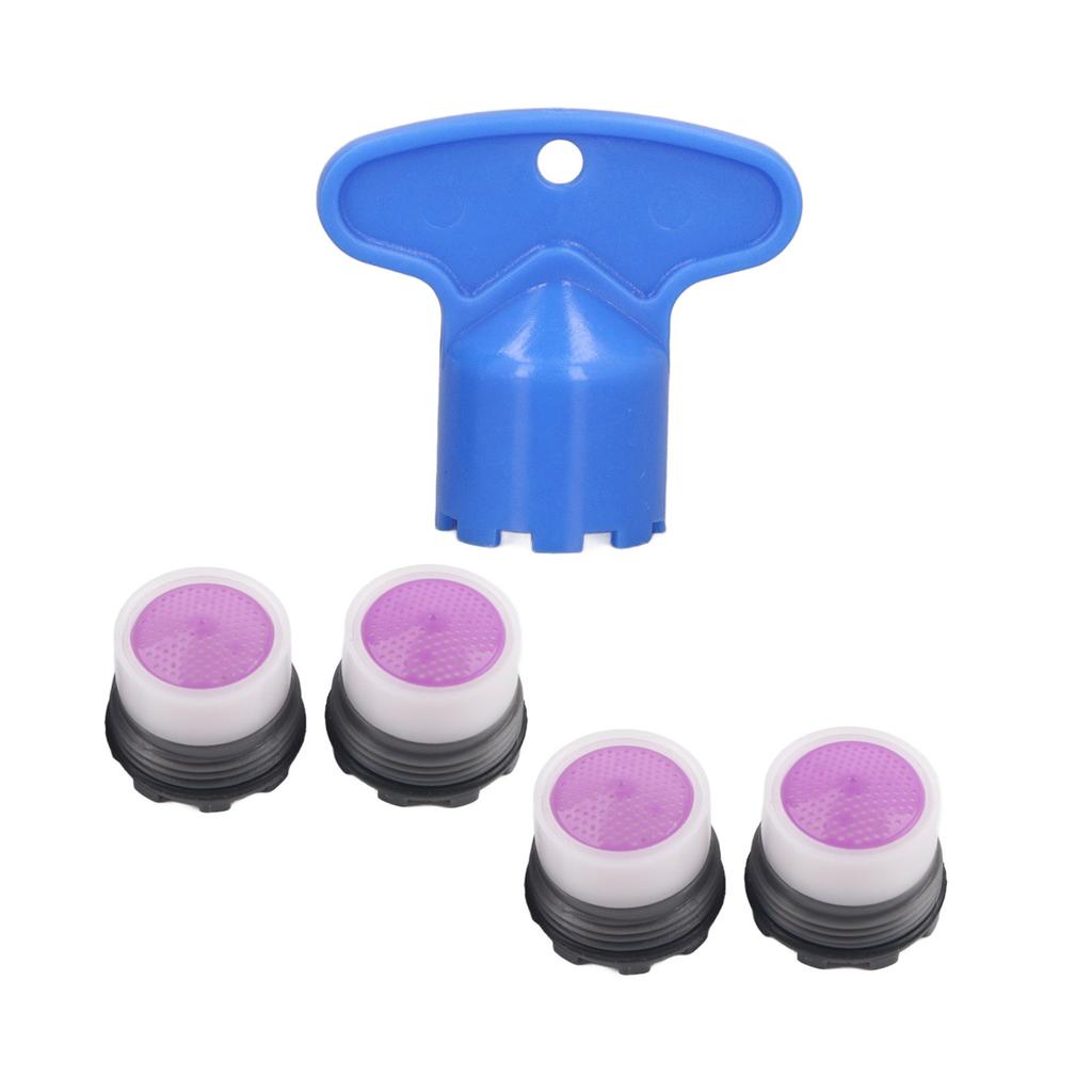 Lot de 4 aérateurs de robinet d'évier M16,5 mm, limiteur de débit de 1,2 GPM, buse d'eau pour robinet de cuisine