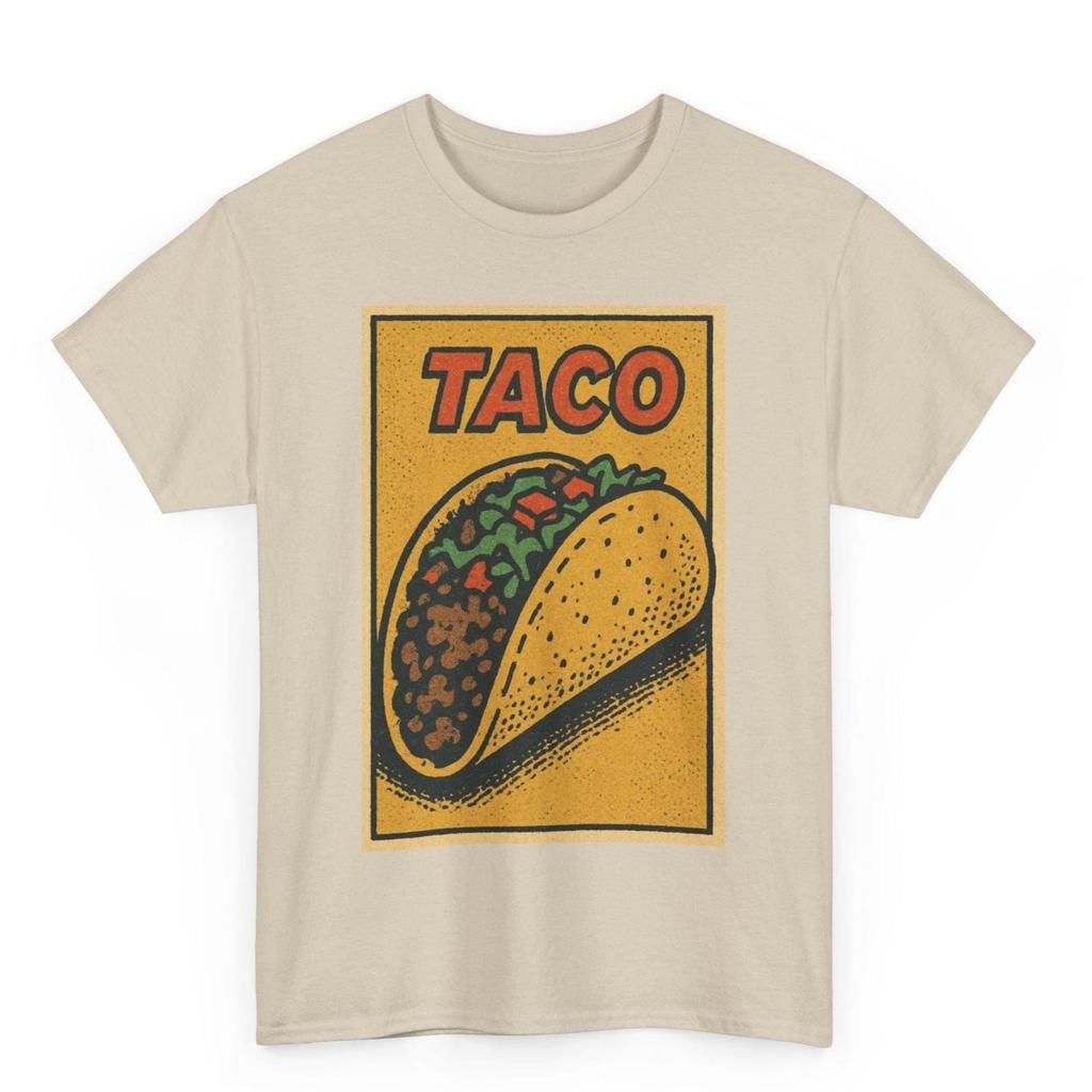Retro Taco Comic T-Shirt: Vintage Mexican Food Graphic Tee