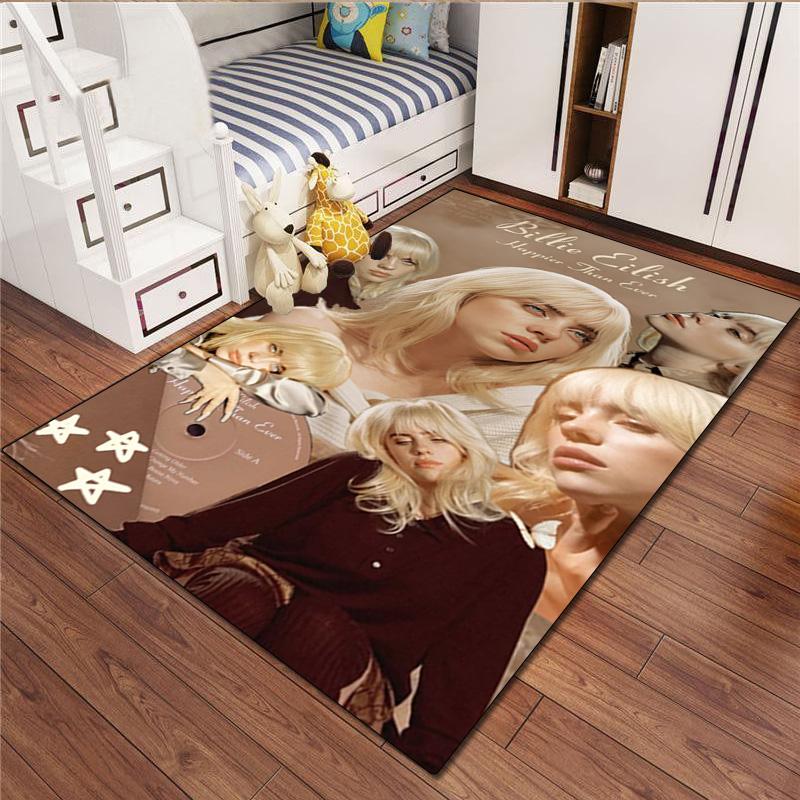 Billie Eilish Album Rug Carpet Office Decorative Carpet For Living Room Bedroom Door Mat Floor Rug Computer Chair Area Rug