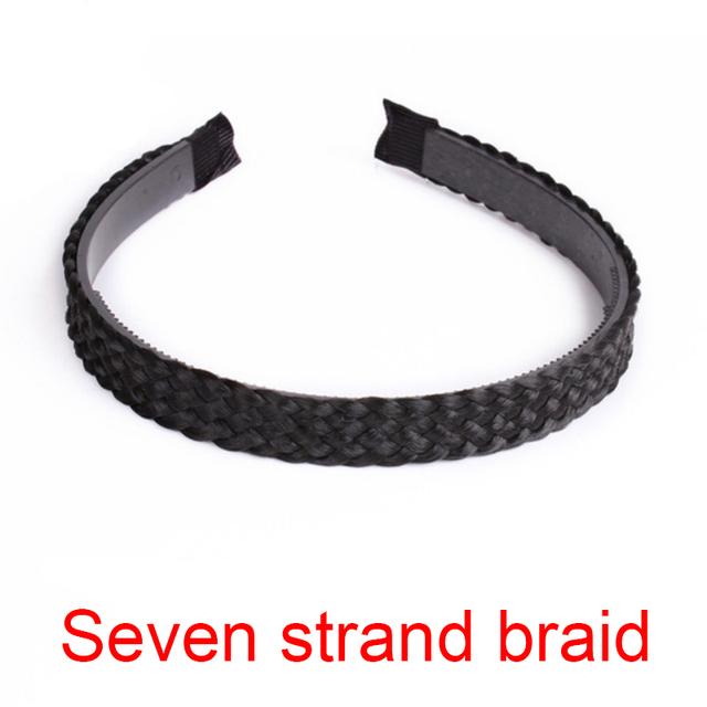 Bohemian Wide Hair Accessories Toothed Non-slip Hairband Wig Twist Braid Hair Hoop Artificial Fishbone Style Braided Headband