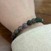 Stable Natural Stone Agate Beaded Bracelet 8mm Simple Men's and Women's Texture Bracelet Party Daily Jewelry Accessories Gift