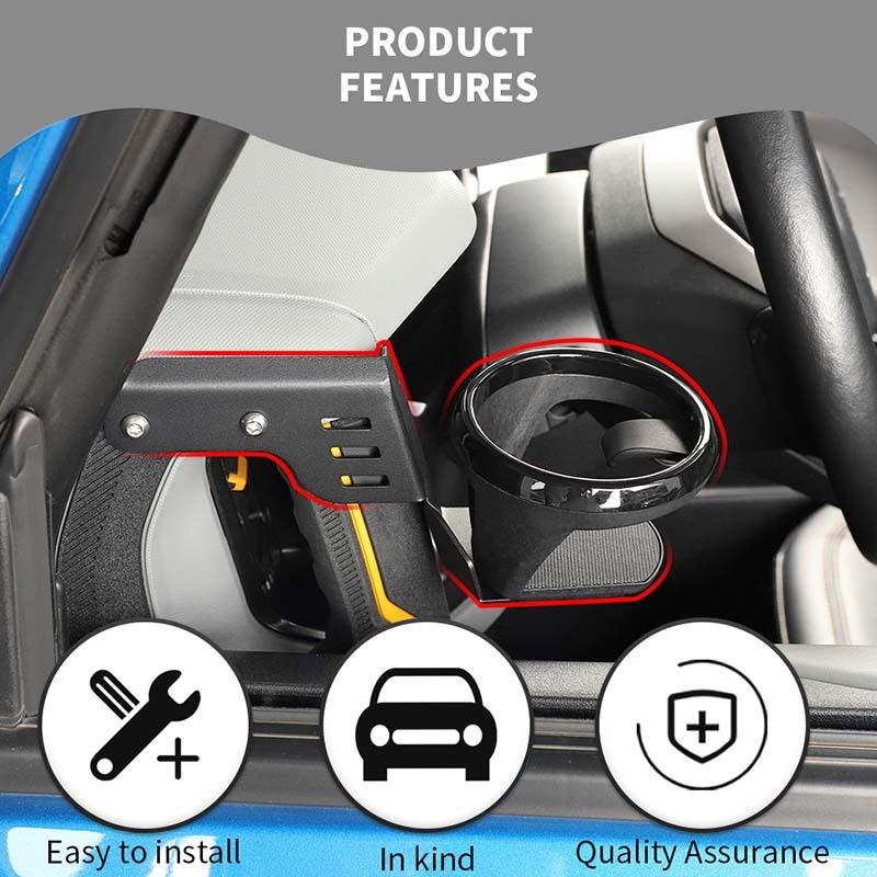 Car A-pillar Handle Cup Holder Bracket Rack Support For Ford Bronco 2021 Up Interior Accessories