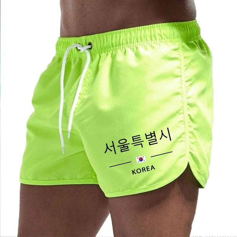 

2025 New Arrival Men s Seou Kerean Printed Board Shorts Summer Beach Casual Fashion Sport Short Pants Gym Running Fitness Shorts 3XL