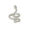 Vintage Punk Snake Shape Ring for Men Women Korean Elegant Opening Adjustable Crystal Rings Weddings Party Zircon