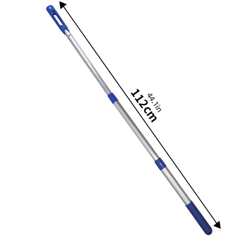 Aluminum Pool Cleaning Poles 3 Section Extendable Handle Rod Adjustable Length Suitable for Skimmer & Brush Attachments