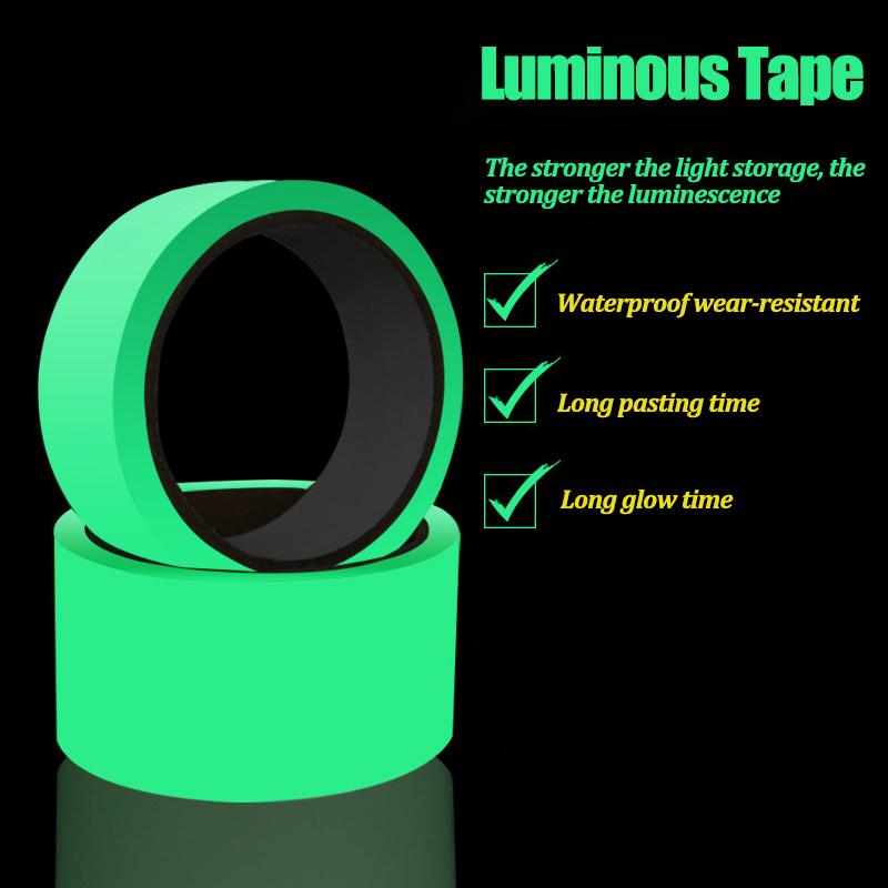 3M/5M Self-adhesive Luminous Tape Night Vision Glow Stickers DIY Home Decoration Warning Fluorescent Safety Tapes for PartyPinstriping Tape 3