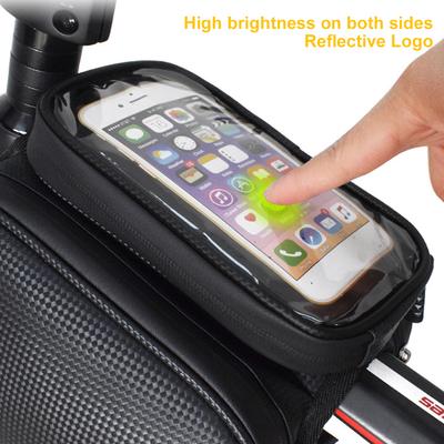 Bike Frame Bag Fit Smartphone Below 7 Inch Bike Phone Front Frame Bag Touch Screen Bike Cell Phone Holder Cycling Accessories