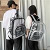 Transparent Jelly Bag Male High School College Student PVC Schoolbag Female 2025 New Backpack Large Capacity Waterproof Backpack