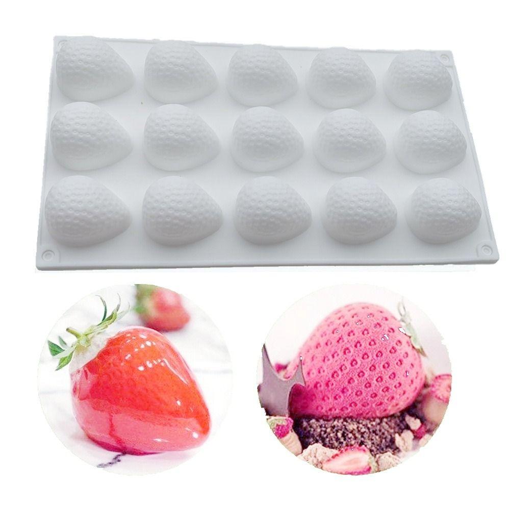 Silicone Pear Peach Cake Mold Non-toxic Mousse Cake Molds Jelly Pudding Mold  Household