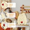 3Pcs Wooden Bear Puzzle Decorative Bear Family Wooden Puzzle Creative Wooden Bear Jigsaw Puzzle Personalized Bear Family Wooden