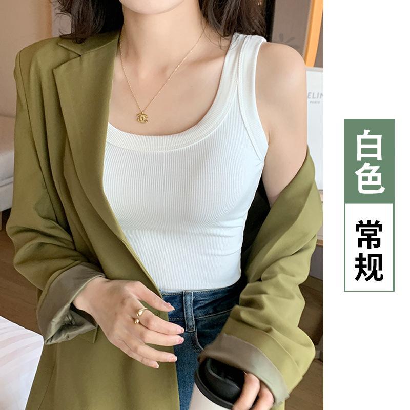 H Strictly selected sling vest, women's sleeveless bottoming shirt inside and outside, summer threaded vest, slim-fitting breast-covering top