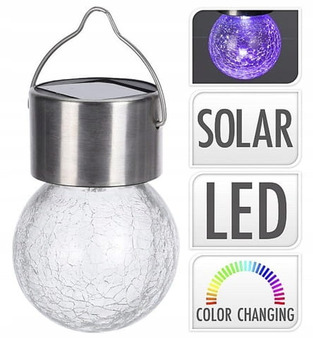 Wielokolorowa żarówka solarna LED 6cm Automatyczna zmiana kolorów