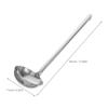 230Ml Stainless Steel Deep Soup Ladle Long Handle Heavy Duty Kitchen Ladle for Home Hotel Catering Hook Design Serving Soup