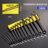 14-Piece Plum Blossom Open-End Double Wrench Set with Hanging Bag