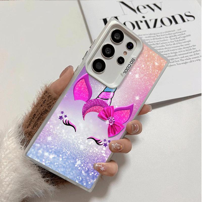 Pink Unicorn Rainbow Shockproof Phone Case for Samsung Galaxy S26 Edge S25 Ultra S24 FE S23 Plus S21 Cover Anti Fall Fundas