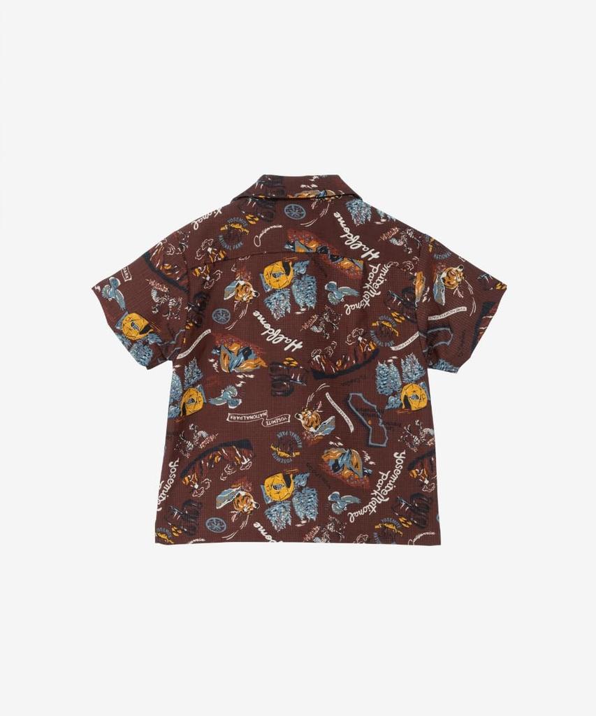 The North Face Aloha Vent Yosemite Camp Size 140 S/S Shirt, Red,