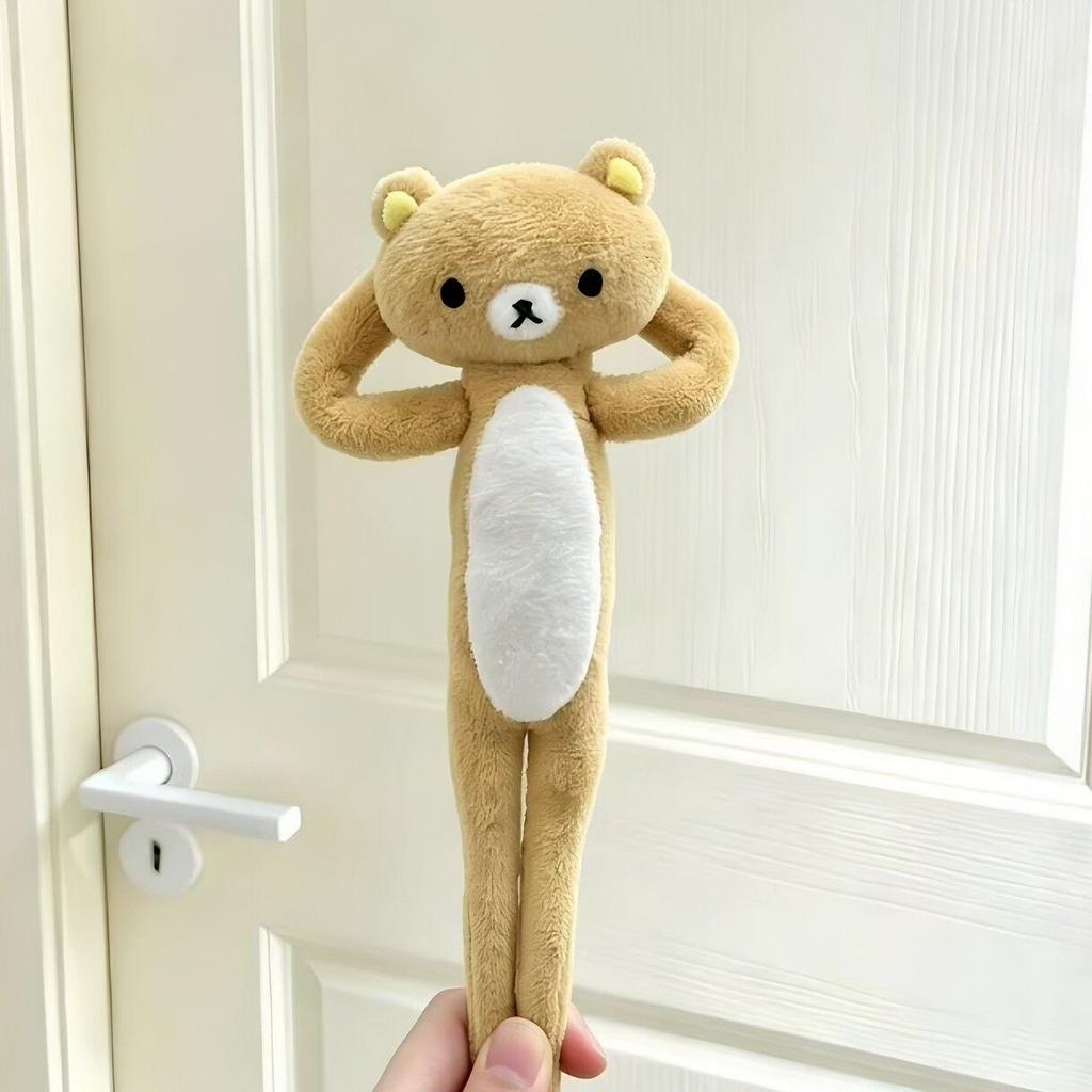 Hot Long Leg Rilakkuma Cartoon Toy Soft Stuffed Doll Bag Pendant Keychain Cute Gift ForWomen Bag Decoration Home Ornament Gifts